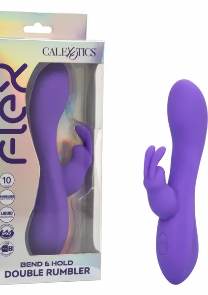 CalExotics Bend & Hold Double Rumbler Flexible Dual-Motor Intimate Massager Pink