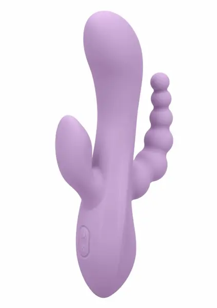 CalExotics Bend & Hold Triple Rumbler Flexible Vibrating Massager, Silicone, Black