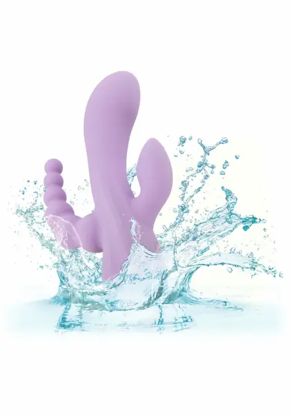 CalExotics Bend & Hold Triple Rumbler Flexible Vibrating Massager, Silicone, Black
