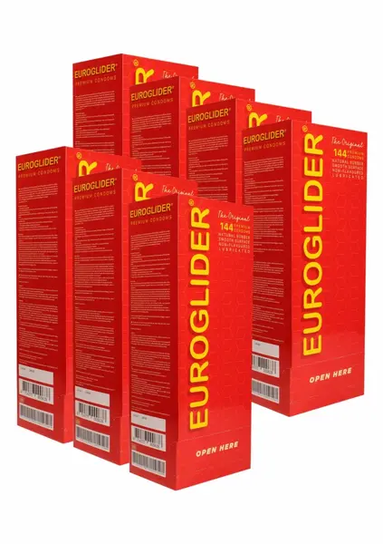 Euroglider Condoms 1008 pcs Standard Size, Lubricated, Transparent