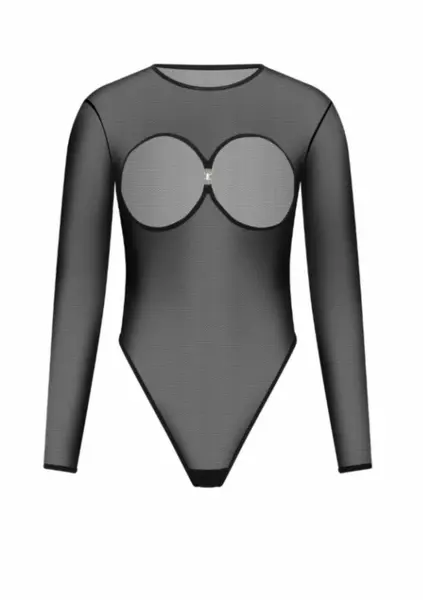 Kinky Diva Provocative Cupless Body Insane Sexy Collection Mesh Black Adjustable