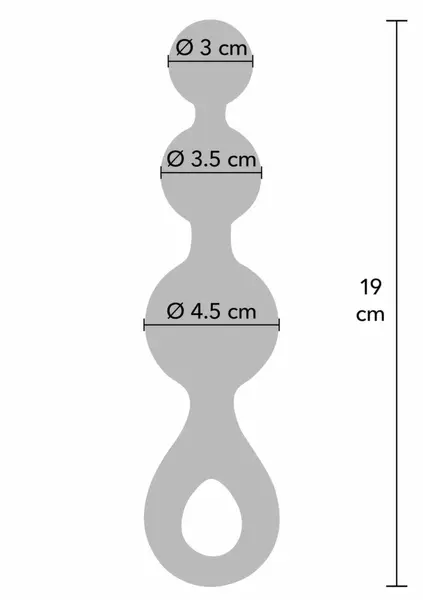 ToyJoy Crystal Trio Medium - Silicone Anal Plug with Crystal Accents