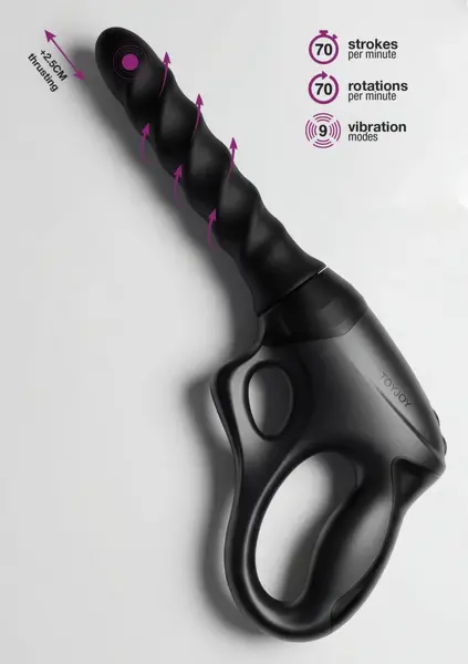 TOYJOY Cadence Fatale PRO+ Multi-Function Gun Vibrator, Black, 25cm