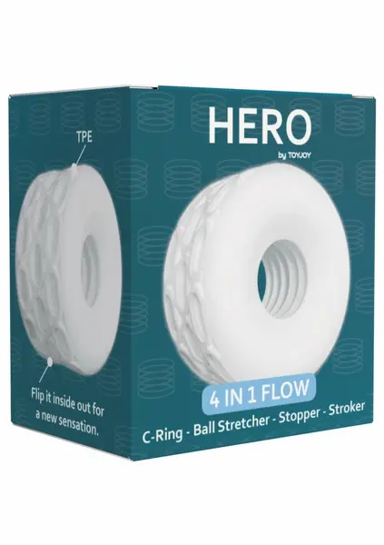ToyJoy Hero 4-in-1 Flow Ring Multi-Functional Intimate System Black