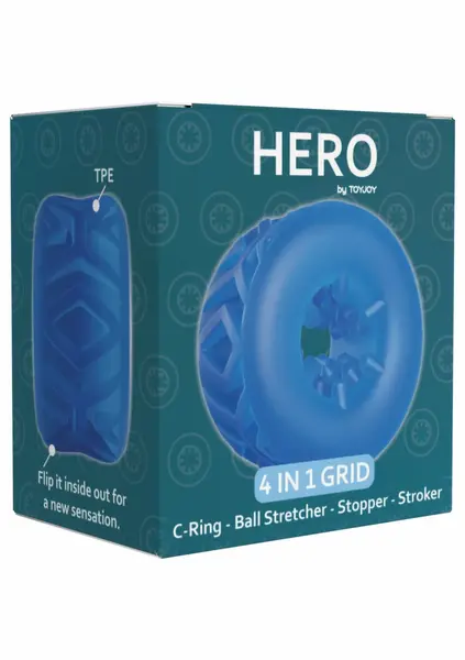 ToyJoy Hero 4-in-1 Grid Ring - Versatile Ergonomic Silicone System