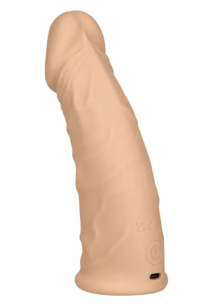 CalExotics Vibrating Extension 7 Inch 17.25cm Silicone Intimate Device USB-C Black