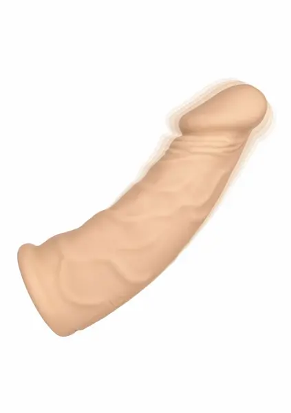 CalExotics Vibrating Extension 7 Inch 17.25cm Silicone Intimate Device USB-C Black