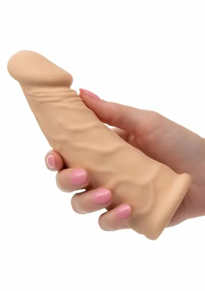 CalExotics Vibrating Extension 7 Inch 17.25cm Silicone Intimate Device USB-C Black