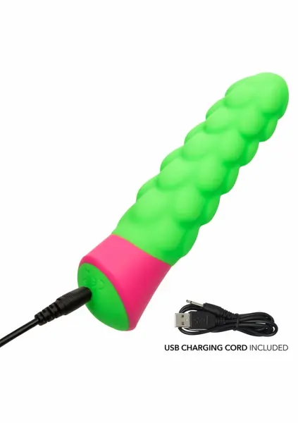 Ripple Vibrator Silicone Waterproof USB Rechargeable 10 Modes Black