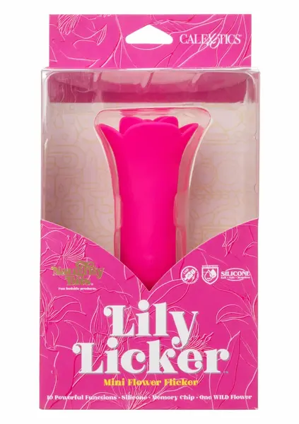 Lily Licker мини силиконов вибратор цвете с езиче, розов