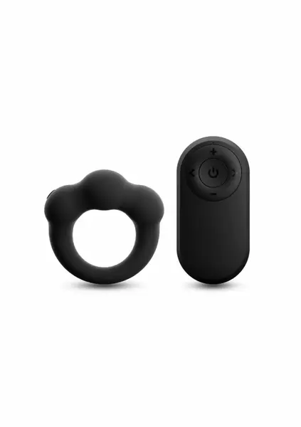 Rocks-Off Rocket Ring Rechargeable Vibrating Silicone Black