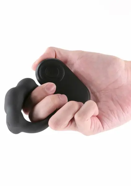 Rocks-Off Rocket Ring Rechargeable Vibrating Silicone Black
