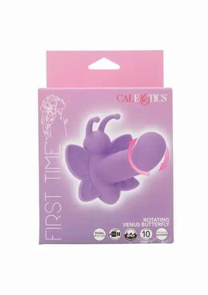 Venus Butterfly Rotating Stimulator Silicone USB Waterproof Pink