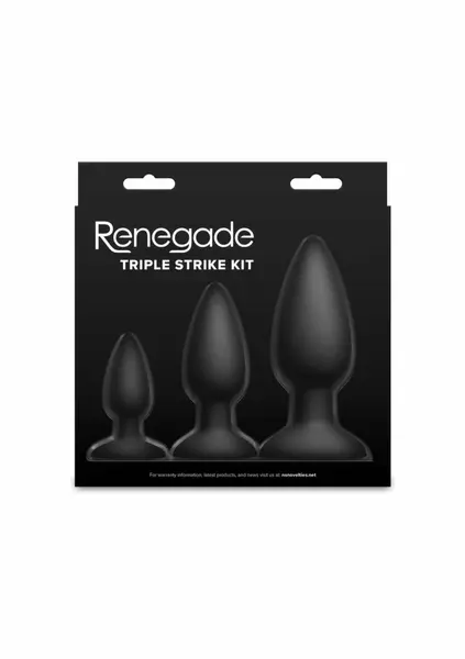 Renegade Triple Strike комплект силиконови анални разширители, черен