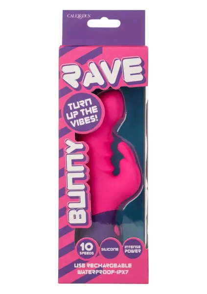 Bunny Vibrator Silicone Intimate Device 10 Modes Waterproof USB Pink