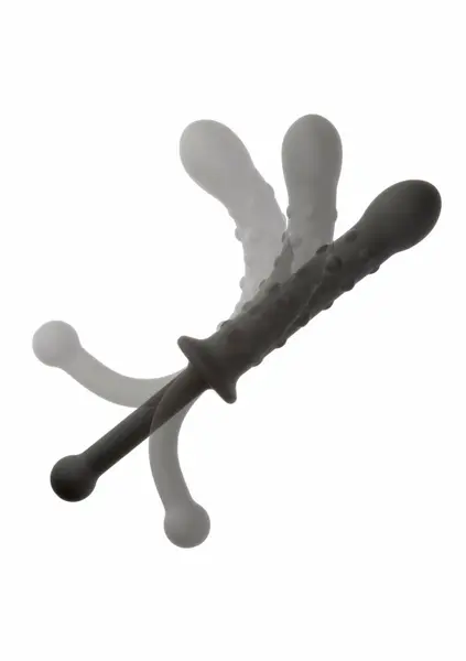CalExotics Bendy Beaded Probe Flexible Silicone Dual-Ended Black