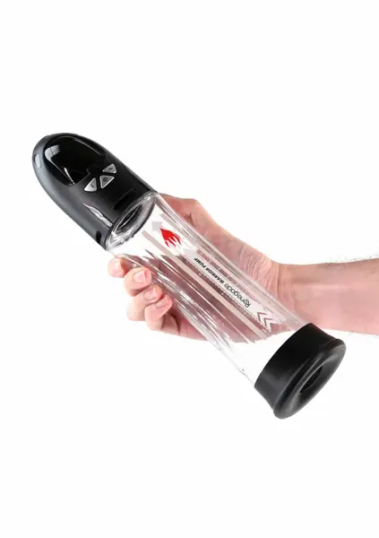 Renegade Warrior акумулаторна хидропомпа за пенис с LCD дисплей, черна, 20 см
