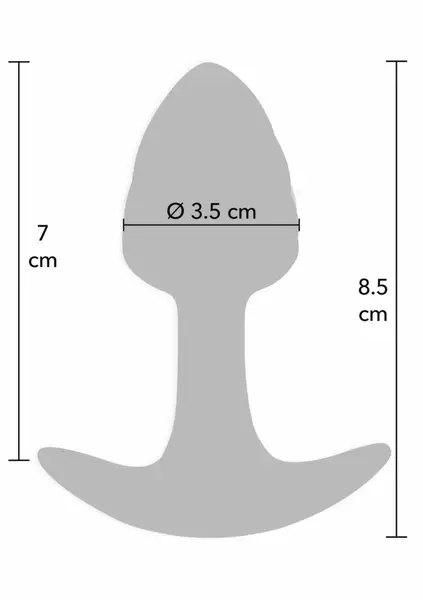 ToyJoy Crystal Plug Small Liquid Silicone Sparkling Base 7.5 cm