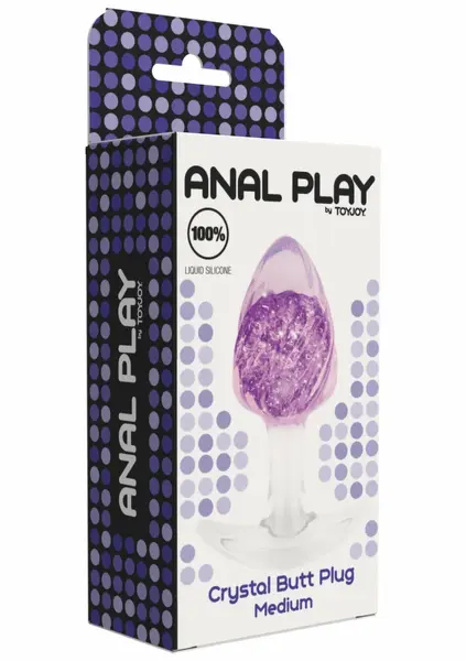 ToyJoy Crystal Plug Medium Liquid Silicone Glam Look 8713221845078