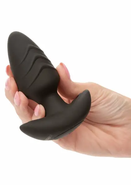 Rock Bottom Rotating & Vibrating Probe Silicone Waterproof Black