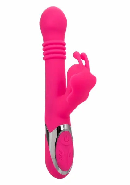 Kissing Butterfly Vibrator Multi-Function Silicone Intimate Device Pink