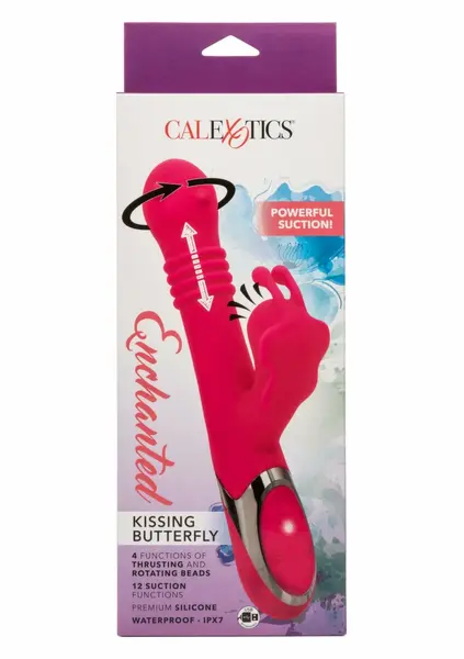 Kissing Butterfly Vibrator Multi-Function Silicone Intimate Device Pink