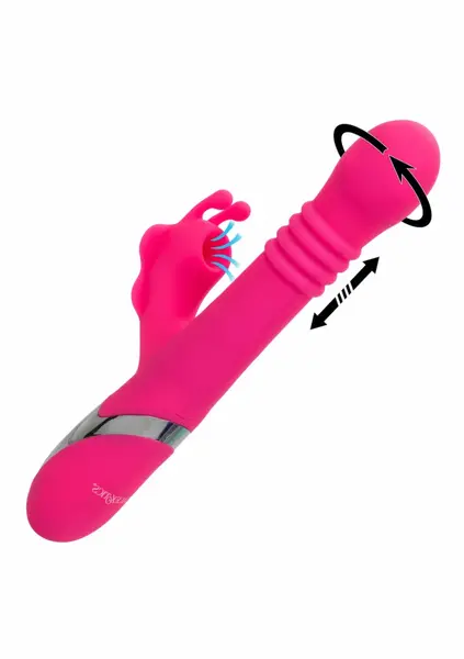 Kissing Butterfly Vibrator Multi-Function Silicone Intimate Device Pink
