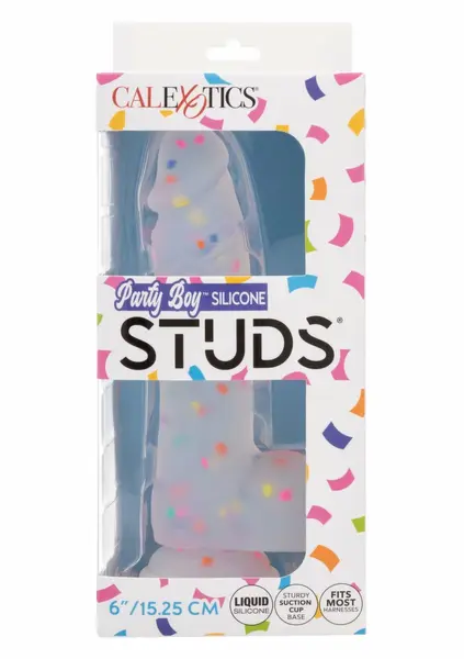 Party Boy Studs Silicone Model 15.25 cm with Suction Cup, Black