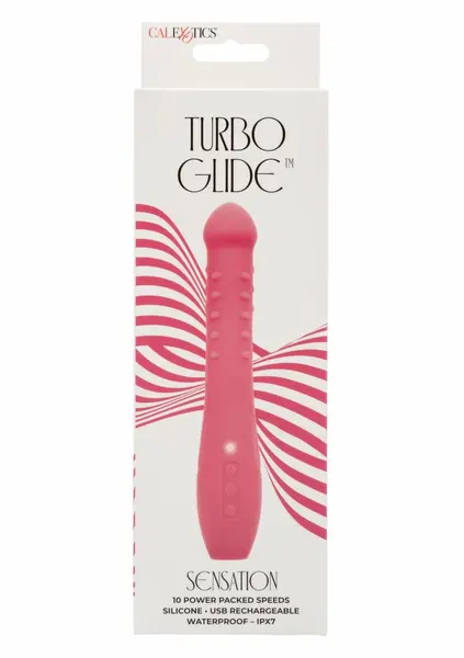 Glide Sensation Turbo Glide Massager, 10 Modes, Waterproof, USB, Pink