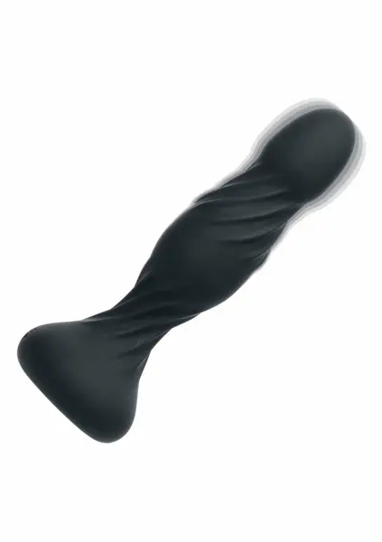Deep Swirl Probe Silicone Dual Motor Waterproof Intimate Device Black
