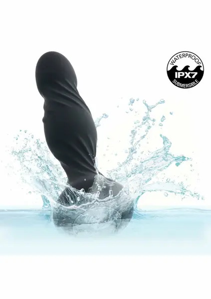 Deep Swirl Probe Silicone Dual Motor Waterproof Intimate Device Black