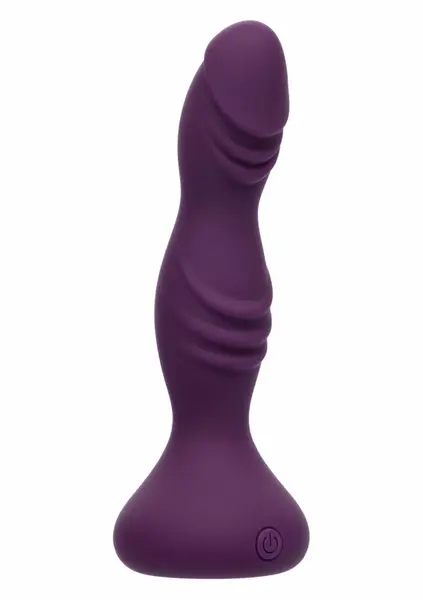 Deep Stud Probe Silicone Dual Motor Curved Intimate Device Black