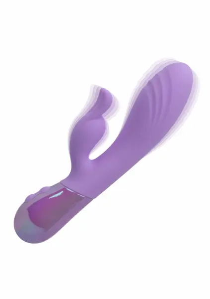 Aura Dual Bunny Vibrator Silicone Waterproof Rechargeable Pink