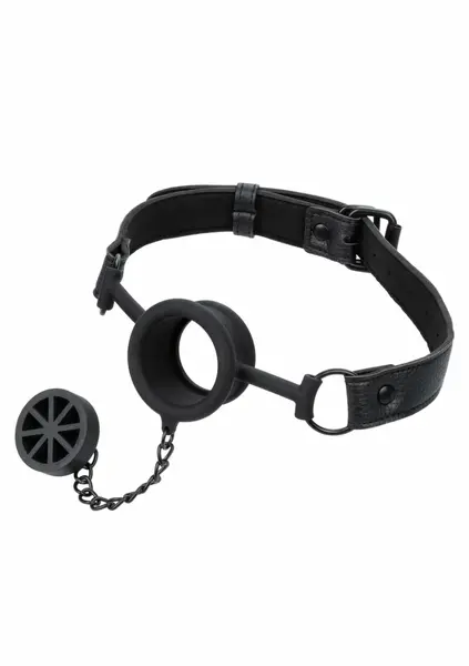CalExotics Stopper Gag Silicone Adjustable Strap Black 3.75cm