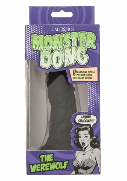 Monster Dong The Werewolf Liquid Silicone Intimate Machine Black 25cm