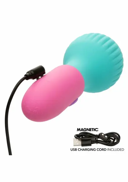 CalExotics Naughty Bits To The Max Wand Mini Massager, 10 Modes, Waterproof, Purple