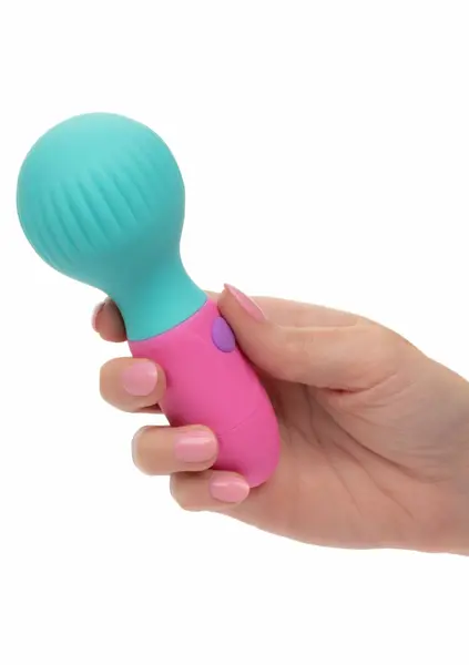 CalExotics Naughty Bits To The Max Wand Mini Massager, 10 Modes, Waterproof, Purple