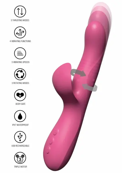 TOYJOY Venus II Vibrator Designer Edition Triple Motor System Pink