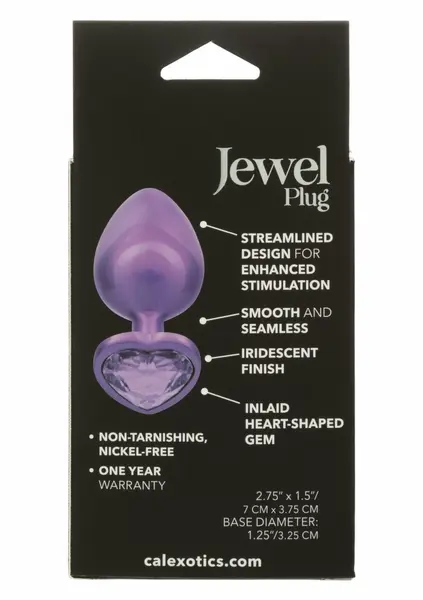 CalExotics Jewel Diamond Heart Plug Large - Elegant Metal Intimate Accessory