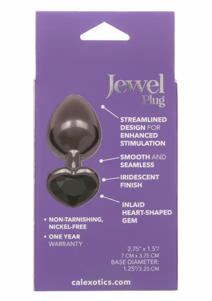 CalExotics Jewel Diamond Heart Plug Large - Elegant Metal Intimate Accessory