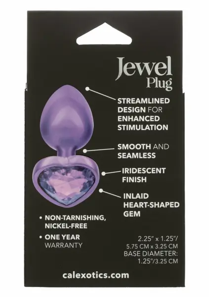 CalExotics Jewel Diamond Heart Plug Small - Elegant Nickel-Free Intimate Accessory