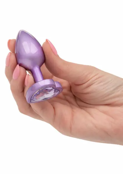 CalExotics Jewel Diamond Heart Plug Small - Elegant Nickel-Free Intimate Accessory