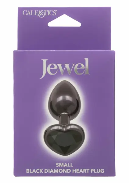 CalExotics Jewel Diamond Heart Plug Small - Silver, Elegant Nickel-Free Design