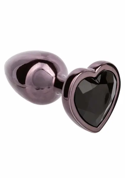 CalExotics Jewel Diamond Heart Plug Small - Silver, Elegant Nickel-Free Design