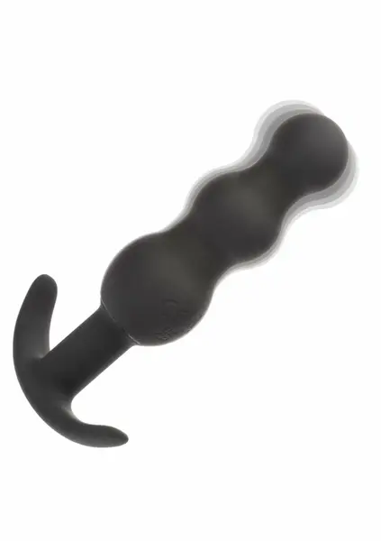 CalExotics Boundless Vibrating Beaded Plug Silicone Waterproof Black