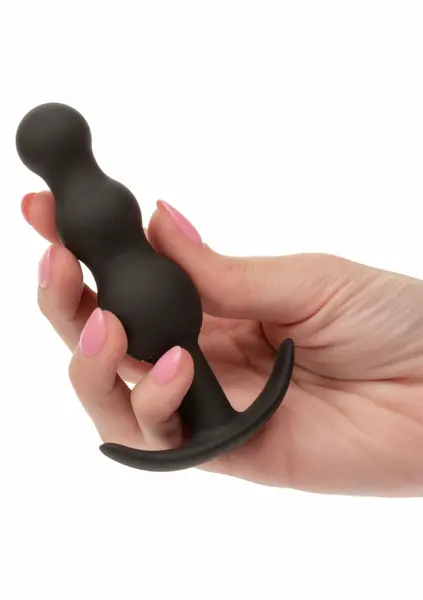 CalExotics Boundless Vibrating Beaded Plug Silicone Waterproof Black