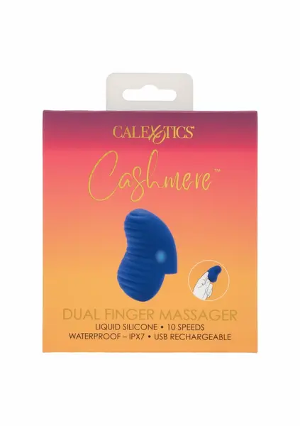 CalExotics Cashmere Dual Finger Massager Flexible Silicone IPX7 Pink