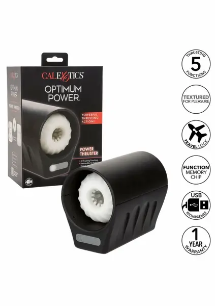 CalExotics Optimum Power Thruster Rechargeable Intimate Machine, 5 Modes, Black