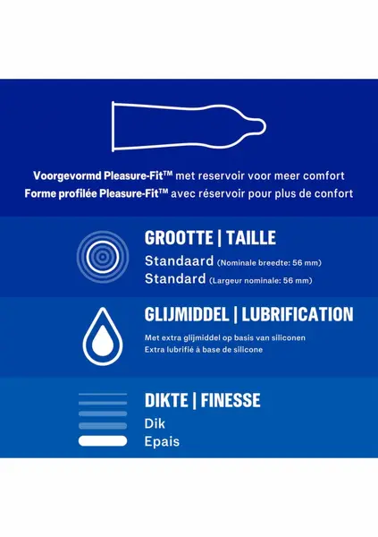 Durex Extra Safe 6-Pack | Enhanced Comfort & Extra Lubrication | 56mm