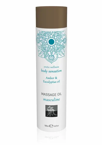 HOT Seductive Massage Oil 100 ml - Nourishing Natural Formula, Amber Scent